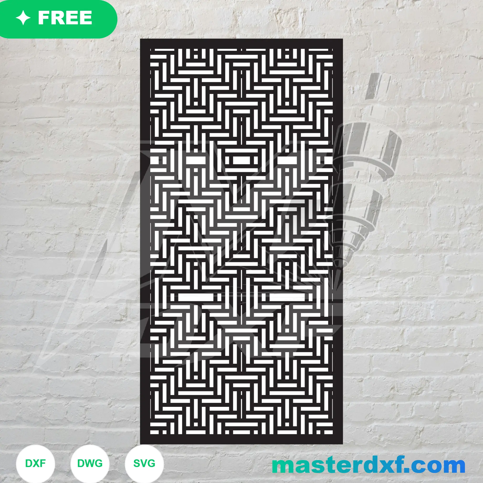 High-Density Geometric Interlocking Maze CNC Grid DXF File